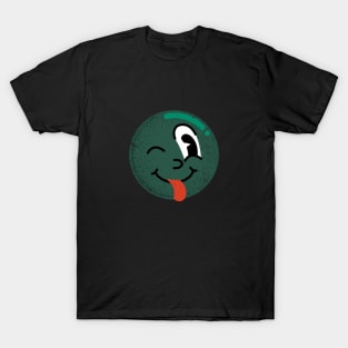 Winking tongue out emoji green T-Shirt